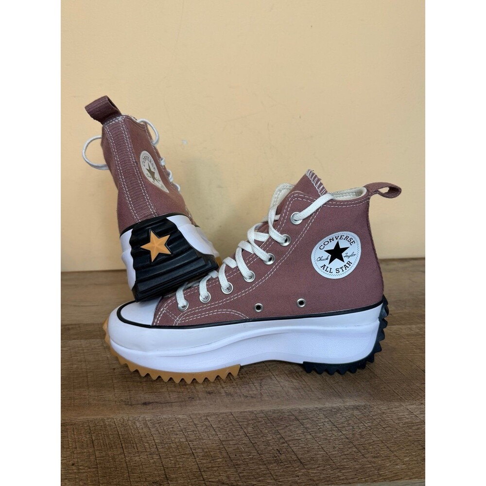 Women's Converse Run Star Hike Hi Platform Sneakers Saddle Mauve size 7 shoes